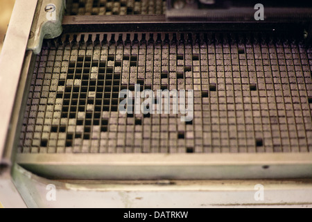 Old-fashioned manual typewriter kanji template Stock Photo
