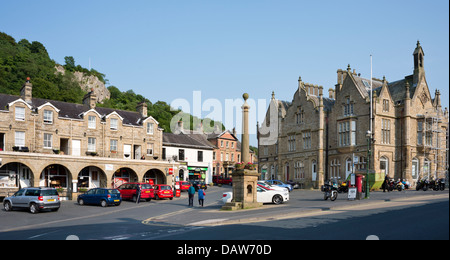 Settle town centre market place North Yorkshire UK Stock Photo: 2189103