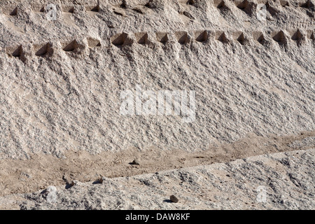 Quarry workings in The Unfinished Obelisk Open Air Museum, Northern Quarries, Aswan, Egypt Stock Photo