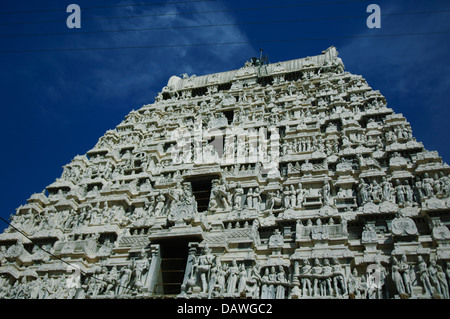 a tower in arunachala temple, tiruvannamalai, india Stock Photo