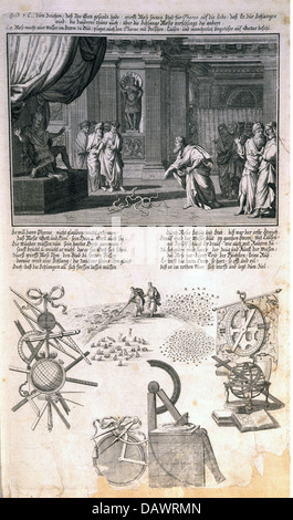 religion, biblical scenes, Plagues of Egypt, copper engraving, 'Historische Bilder-Bibel' by Johann Ulrich Krauss, Augsburg, 1700, private collection, , Artist's Copyright has not to be cleared Stock Photo