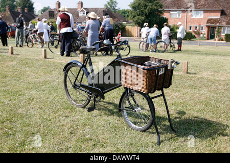 Vintage Carrier/Trades Bicycle, also know as Butchers Bicycle or Bakers Bike. Stock Photo