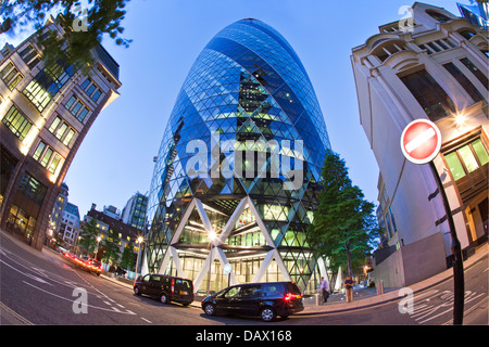 The Gherkin London Night London Stock Photo