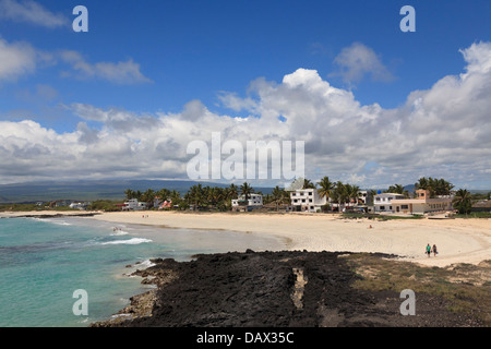 Beach, Puerto Villamil, Isabela Island, Galapagos Islands, Ecuador Stock Photo