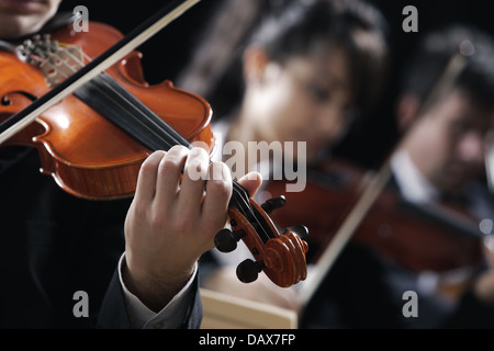Classical music. Violinists in concert Stock Photo