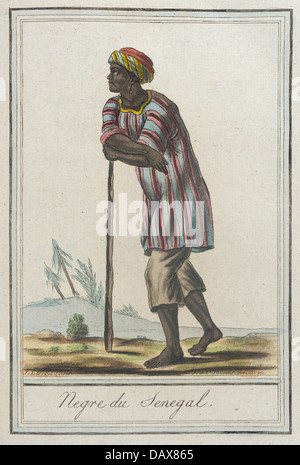 Costumes de Differents Pays, 'Negre du Senegal' M.83.190.282 Stock Photo