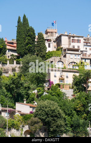 Le Haut-de-Cagnes, medieval hilltop village near to Nice, France Stock Photo