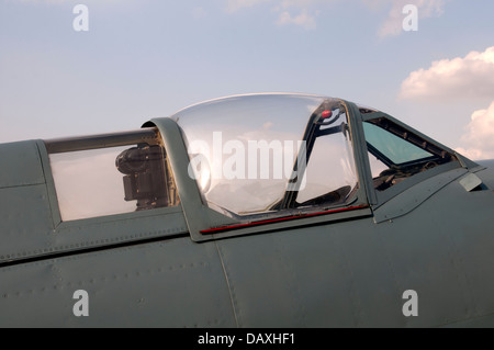 Mk XI Spitfire aircraft cockpit Stock Photo