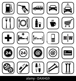 Gas station icons Stock Photo