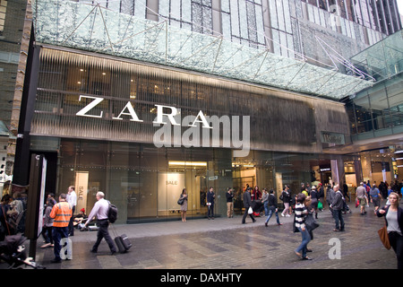 zara store in sydney's pitt street retail area,sydney,australia Stock Photo