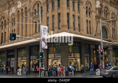 Queen victoria building, a Romanesque Revival building was constructed between 1893 and 1898.here viewed from george street Stock Photo