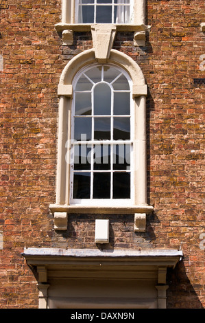 Georgian window, Castle Street, by Benjamin Holloway for the 1st Duke of Chandos, Bridgwater, Somerset, England Stock Photo