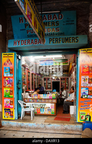 Perfume Shop, Hyderabad Perfumers, Hyderabad, Andhra Pradesh, India Stock Photo