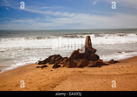 Rocks on the beach, Visakhapatnam, Andhra Pradesh, India Stock Photo