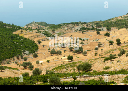 Türkei, Fethiye, Landschaft beim Dorf Geyköy an der Strasse von Ölü Deniz nach Esen Stock Photo