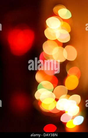 Blurred christmas lights Stock Photo