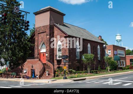 Manassas Old Presbyterian Church (now Malones Restaurant), Main Street, Manassas, Virginia Stock Photo