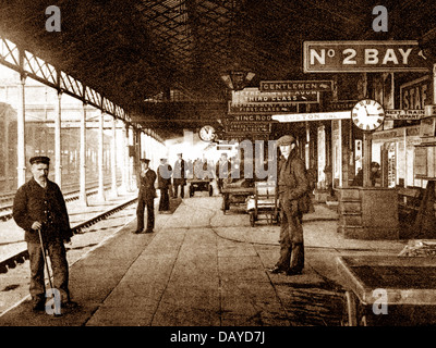 Stafford Railway Station early 1900s Stock Photo