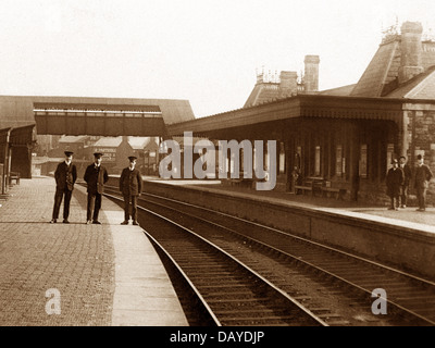 Cwmbran Railway Station early 1900s Stock Photo