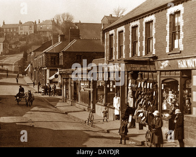 Cwmbran Commercial Street early 1900s Stock Photo