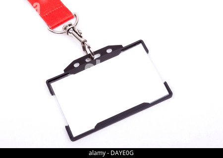 ID badge isolated on white background Stock Photo