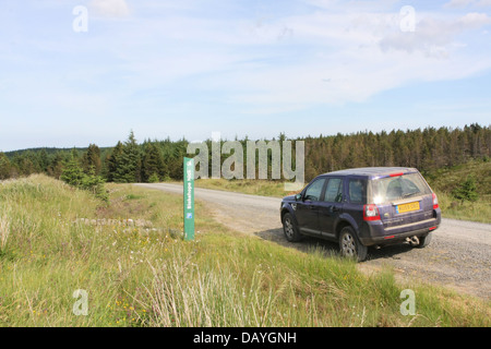 Blakehope Nick highest point on Kielder Forest drive Stock Photo