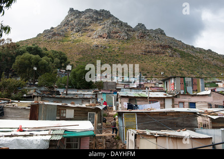 Slums in Imizamo Yethu township, Hout Bay, Cape Town, South Africa Stock Photo