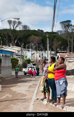 Slums in Imizamo Yethu township, Hout Bay, Cape Town, South Africa Stock Photo