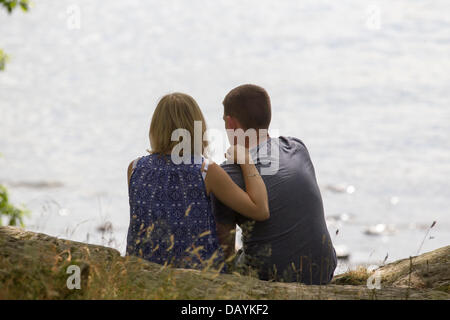 Bowness, UK. 21st July, 2013. Tourists out in force on or around Lake Windermere in the hot summer weather. Credit:  Shoosmith Collection/Alamy Live News Stock Photo