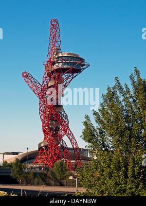 View of the ArcelorMittal Orbit in the Olympic Park, Stratford, East London, England, United Kingdom Stock Photo