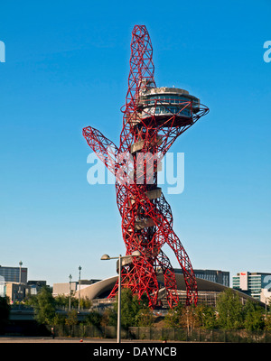 View of the ArcelorMittal Orbit in the Olympic Park, Stratford, East London, England, United Kingdom Stock Photo