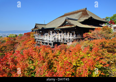 Kiyomizu-dera Temple in the autumn in Kyoto, Japan. Stock Photo