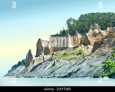 chimney bluffs state park in huron,new york Stock Photo