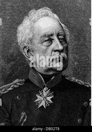 Steinmetz, Karl Friedrich von, 27.12.1796 - 2.8.1877, Prussian general, portrait, wood engraving, 2nd half 19th century, Stock Photo