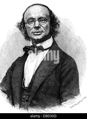 Weber, Wilhelm Eduard, 24.10.1804 - 23.6.1891, German physicist, professor in Goettingen 1831 - 1837, portrait, wood engraving, after photo, 19th century, Stock Photo