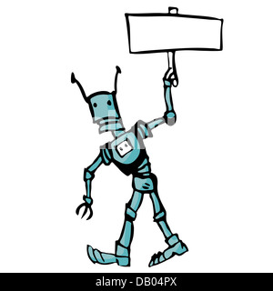 Cartoon robot. Illustration on white background for design Stock Photo