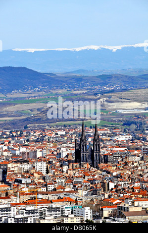 aerial view of Clermont-Ferrand Puy-de-Dome Auvergne Massif-Central France Stock Photo