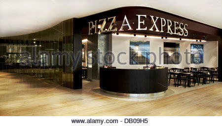 Pizza Express restaurant, Westfield shopping mall centre, Stratford