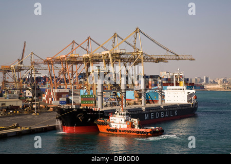 The Islamic Port of Jeddah, as it is officially known, in the Middle East, Jeddah, Saudi Arabia. Stock Photo