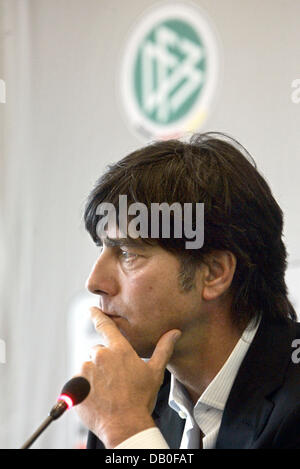 The DFB logo is pictured during a press conference one day before the ...