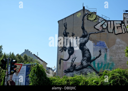 Graffiti on wall in Kreuzberg, Berlin Stock Photo