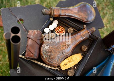 Alcester, Warwickshire. 22nd July, 2013. Percussion caps and black powder at the CLA Game Fair, Ragley Hall, Alcester, Warwickshire, 19,20,21st July. Photo by John Robertson, 2013. © John Robertson/Alamy Live News Stock Photo