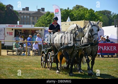 Alcester, Warwickshire. 22nd July, 2013. Heavy horses at the CLA Game Fair, Ragley Hall, Alcester, Warwickshire, 19,20,21st July. Photo by John Robertson, 2013. © John Robertson/Alamy Live News Stock Photo