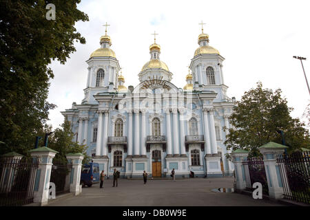 The picture shows the Saint Nicholas Marine cathedral in Saint Petersburg, Russia, 10 September 2007. Photo: Uwe Zucchi Stock Photo