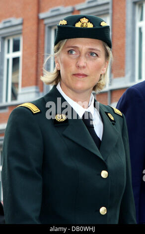 Princess Astrid of Belgium arrives for the swearing-in ceremony of her eldest son Prince Amedeo of Belgium in Brussels, Belgium, 27 September 2007. Prince Amedeo was sworn in to be Belgium's Army reserve officer. Photo: Albert Niboer (NETHERLANDS OUT) Stock Photo