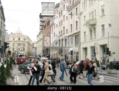 The picture shows the main street ?Marschalla Tita? in Sarajevo, 19 September 2007. Photo: Rolf Haid Stock Photo