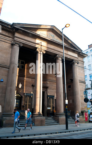 Portico Library on Mosley Street, Manchester, UK Stock Photo