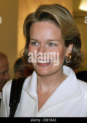 Crown Princess Mathilde attends the 'Koningsfeest' celebrations in Brussels, Belgium, 15 November 2007. A number of students, some were taken in costudy by the police, protested against the monarchy during the event. Photo: Albert Nieboer (NETHERLANDS OUT) Stock Photo