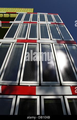 An innovative energy solution on a house built as part of the International Building Exhibition (IBA) in Hamburg, Germany. Stock Photo