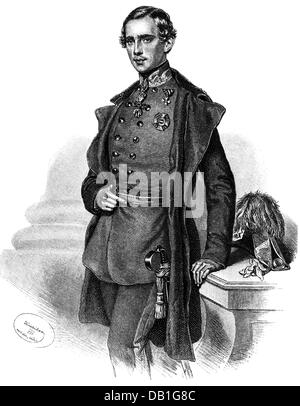 Franz Joseph I, 18.8.1830 - 21.11.1916, Emperor of Austria 2.12.1848 - 21.11.1916, half length, lithograph by Josef Kriehuber, 1851, Stock Photo